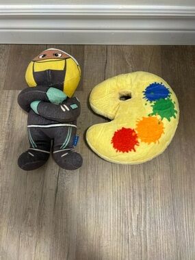 Plush Ninja Doll and Yellow Paint Palette Toy Set - Kids Toys